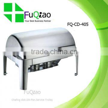 Roll Top Rectangle Stainless Steel Buffet Chafer Dish