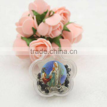 Flower shape plastic rosary box