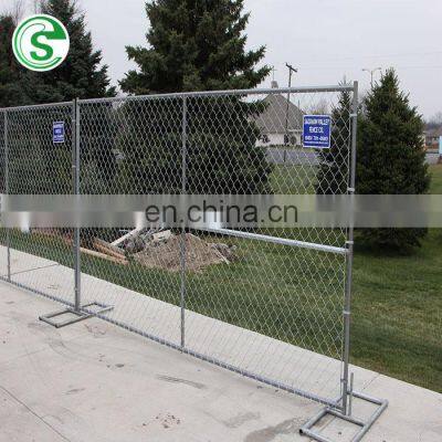 Factory cheap galvanized free standing portable temporary fence