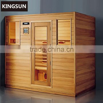 Cheapest Solid Wood Light Wave Room Far Infrared Sauna Room For 4 Person