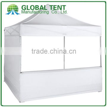 Steel Folding Marquee Tent Frame 3x3m ( 10ft X 10ft),with white canopy & Valance(Unprinted), 1 full wall & 2 side half walls