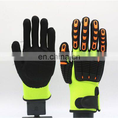 Best Quality Impact Gloves Cut 5 TPR Mechanic Gloves for Oil and Gas Industries