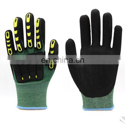 Heavy Duty Cut Resistant TPR Anti Impact Knuckle Protection Gloves