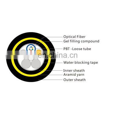 Hunan GL High Quality Fiber Optic Adss Outdoor 12 Core Adss Fiber Optic Cable With 7 Days Fast Delivery