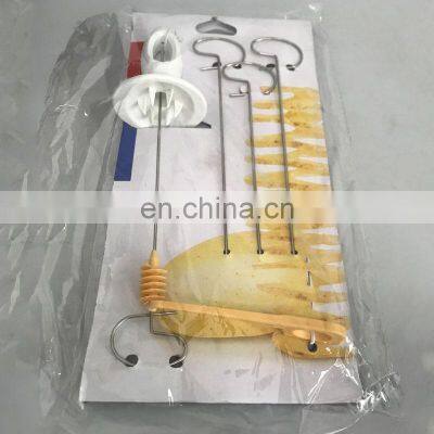 Reasonable Price Stainless Steel 5 In1 Handheld Manual Potato Cutter Vegetable Spiral Slicer photo-4