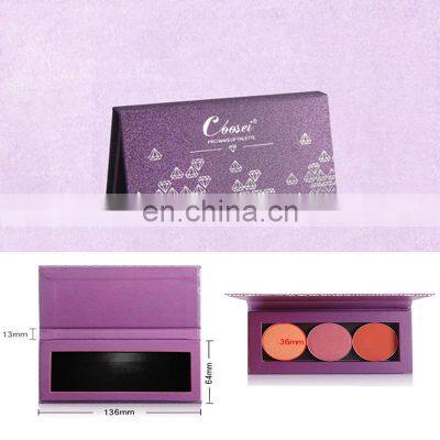 Custom Logo Make Your Own Brand Makeup Leopard Cardboard Box Magnet Empty 6 Color Hole Eyeshadow Palette Packaging