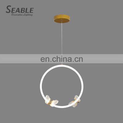 Wholesale Bedroom Living Room Decoration Acrylic Black Gold White LED Modern Chandelier Lighting photo-5