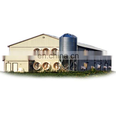 Qingdao modern design industrial prefabricated steel frame broiler coop poultry chicken farm house plan