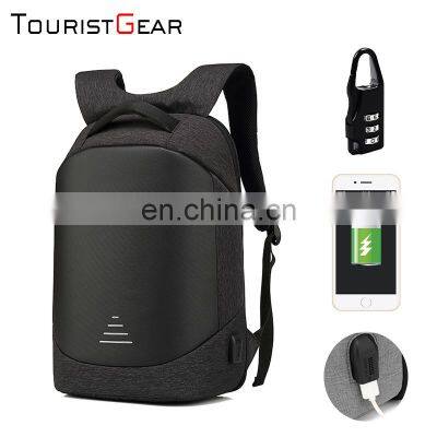 guangzhou 2020 Fashion Waterproof Backpacks with Usb Charge Port Black Travel Bag men Anti Theft 15.6 inch Usb Laptop Backpack