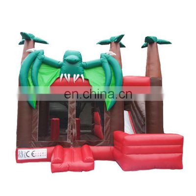 Kid jump castle bouncer with cartoon slide inflatable bouncer combo