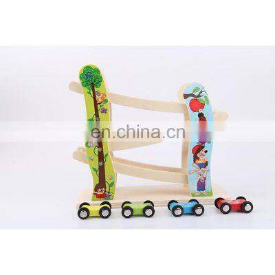 Play Racing Car Baby Montessori Educational Toy Kids Wooden Shape Sorter Toy For Children