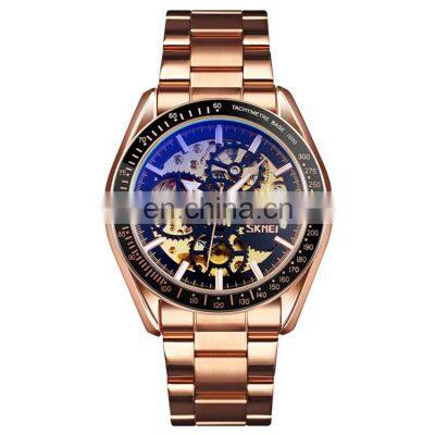 SKMEI 9194 business stainless steel men roles luxury  sport mechanical branding automatic watch