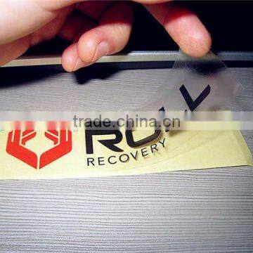 1 Mil PET transparent clear hologram sticker label printing
