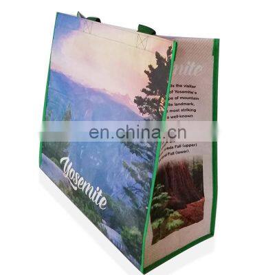 Eco Friendly Reusable Rpet Fabric Bag Recycled Material Shopping Totes Bags With Lamination photo-2