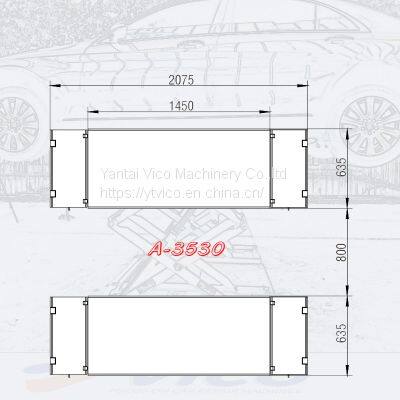 VICO On Ground Install / Ultra Thin Scissor Car Lift for Sale # V-JSXB-A-3530 photo-4
