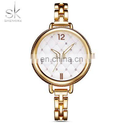 SHENGKE SK Luxury Bracelet Watch For Lady Chain Band Wristwatch Jewelry Buckle  Custom  Wristwatch K0025L-A Montre Femme