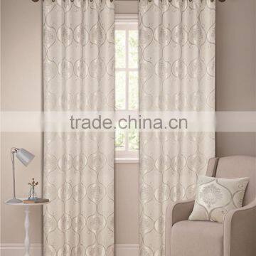 Jacquard eyelet window curtains