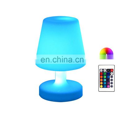 Restaurant Lighting Ceiling LED Modern Bed Side Lamp Kids Reading Lamp RGB Color Changing Portable USB Port Table Lamp