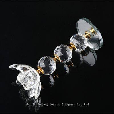 Lotus Crystal Candlestick Decoration Creative Crystal Glass Crafts Manufacturers Wholesale Wedding Candlesticks photo-4