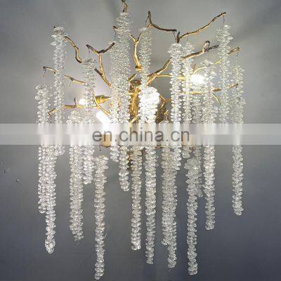 Luxury Bedroom Home Indoor Decorative Modern Glass Led Wall Sconce Lamp