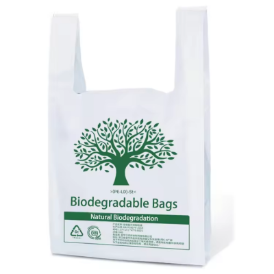 China Factory Direct Custom Logo Eco Friendly Reusable Die Cut Grocery Shopping T-shirt Bag photo-4