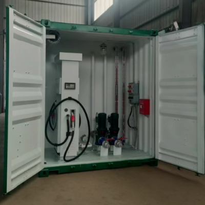 20ft 40ft Mobile Fuel Station Portable Oil Fuel StorageTank Container for Sale photo-3