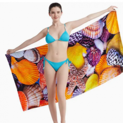 OEM Eco-Friendly Custom Microfiber Beach Towels with Your Logo photo