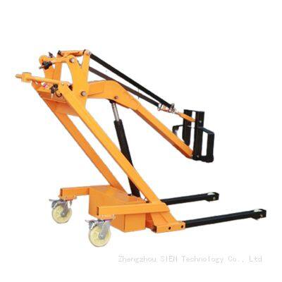 Portable Electric 500Kg 700Kg Folding Lift Load Warehouse Stacker Crank Arm Hydraulic Forklift Trucks photo-2