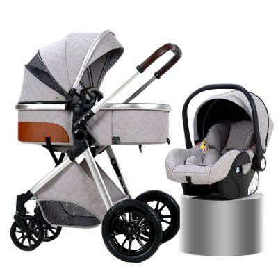 High Quality 3-in-1 Travel System Baby Stroller Two-way Push Chair With Carrycot For Sitting And Lying - Buy Luxury Removable Carry Cot Pram Oxford photo-2