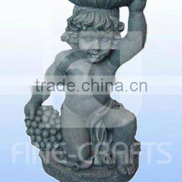 Boy flowerpot garden statue planter