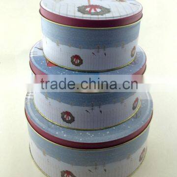 Popular gift tin can packaging for biscuit wholesale