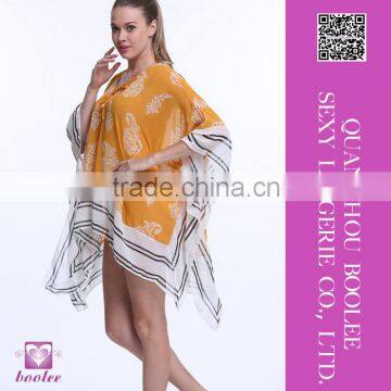 Trendy 2016 Casual Beach wear Women Sunglow Pullover Chiffon Caftan