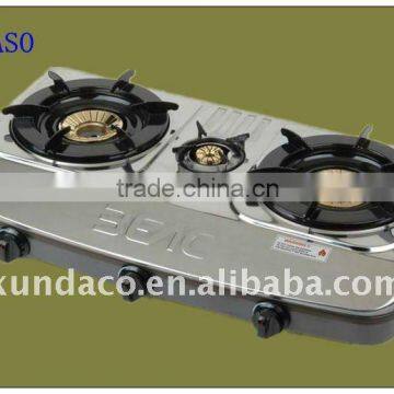 Three table top gas stove burner gas cooker