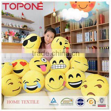 High quality sofa decorative round emoji plush pillow