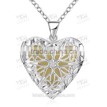 2016 Hot Selling Amber Necklace With Heart Shaped Locket Luminous Stone Pendants photo-6