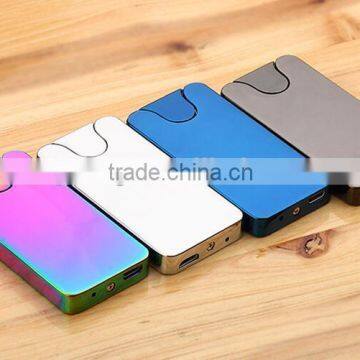 creative gift double sided wire USB charging shake lighter mini slim windproof lighter with gift box