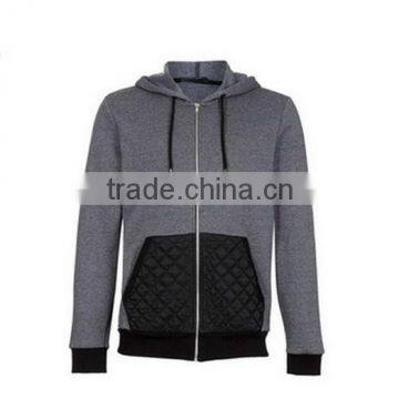 custom high quality fashion men black sweatshirt wholesale