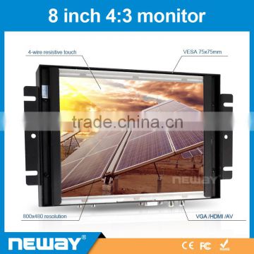 8 Inch Touch Screen TFT LCD Monitor 800*600 Open Frame Available