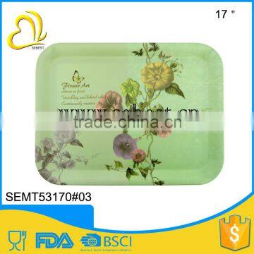 top selling 17" square melamine fruit tray