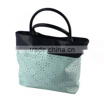 Hot sale women shoulder bag light blue color