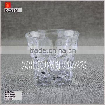 New Products In Market Glass cup/ hot sales design Hand press stock diamond engrave mugs and cups