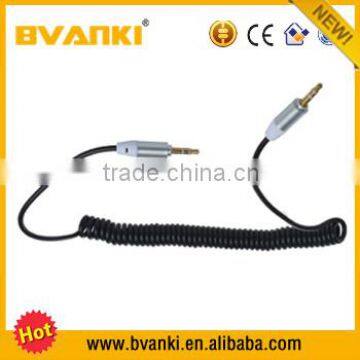 new design high quality 3.5mm spring audio cable 3.5mm Stereo to 3.5mm Stereo Speaker audio Cable car stereo 3.5mm adapter