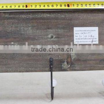 Antique Sand Blasting Farmhouse 3 Hook Coat Rack photo-2