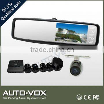 auto rearview mirror car monitor camera with video parking sensor 4.3 inch monitor