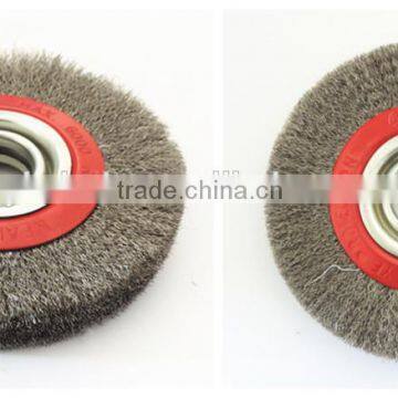 150mm.wheel brush with brass wire,stainless steel wire wheel brush