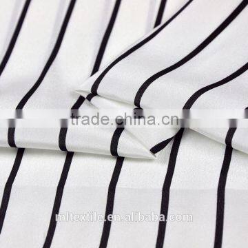 Stripes Printed 16mm Crepe de Chine Fabric in 100% Silk photo-4