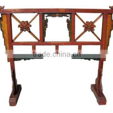 chinese antique wood rack with drawing