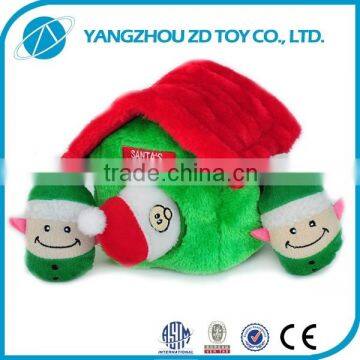 new style soft polyester santa outhouse christmas inflatable decoration