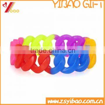 2015 Newest Design Silicone Fried Dough Twist Bracelet