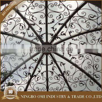 Professional manufacture Decorative wrought iron dome for garden gazebo